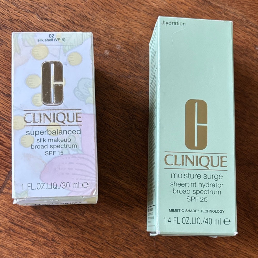 Clinique Moisture Surge Sheertint Hydrator SPF 25 and Base Makeup - Both New!
